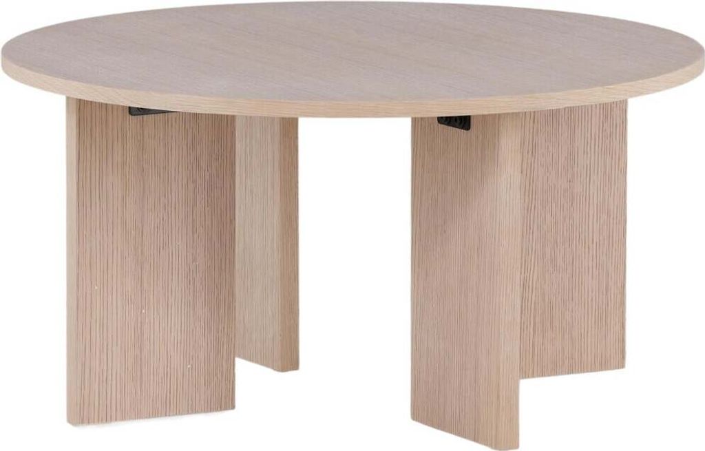 FURNLUX Couchtisch Askeron Beige 80cm / Hauptfarbe: Beige / Abmessungen: 80 x 80 x 40 cm