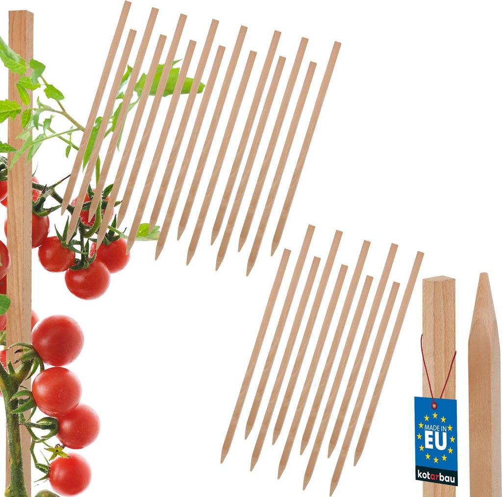 KOTARBAU® 25er Set Pflanzstäbe 40cm Tomaten & Gurken Produktbild 