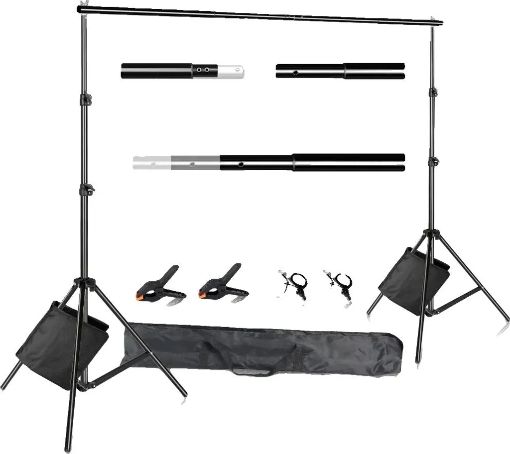 Sistema di supporto posteriore, traversa regolabile, borsa da trasporto portatile, nuovo sacco di sabbia flessibile, 2 m x 3 m