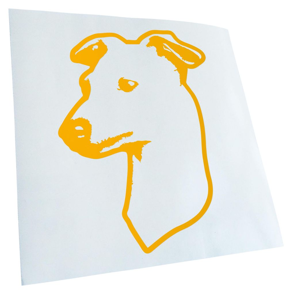 Kiwistar - Autoaufkleber - italian greyhound Hund - Gelb - 24x18cm - Aufkleber für Auto, Laptop, Fahrrad, LKW, Motorrad mehrfarbig JDM Decal Racing