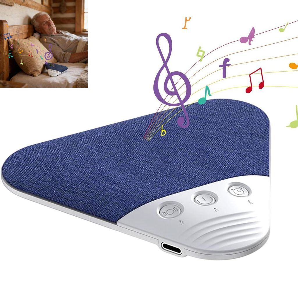 Bluetooth-Kissenlautsprecher,3-stufiger intelligenter Timer, Mini-Kissenlautsprecher,kabellose Kopfhörer mit Weißem Rauschen, für Erwachsene