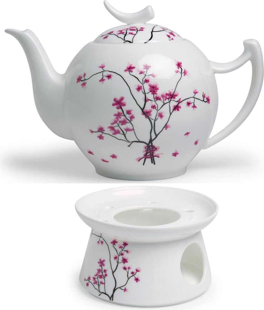 TeaLogic Cherry Blossom Teekanne 1,5L und Stövchen