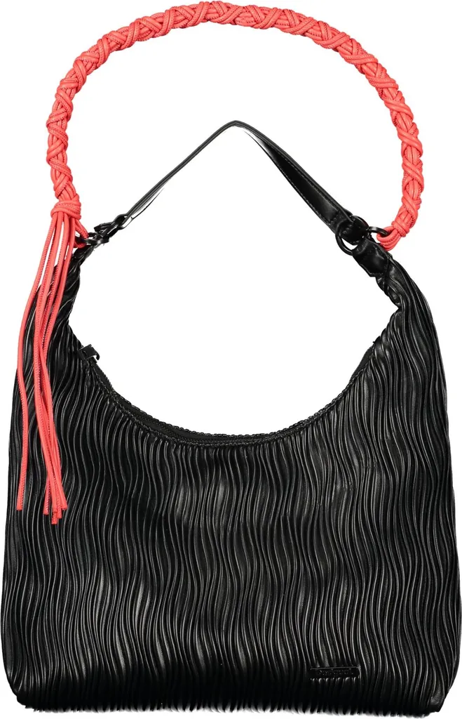 Sac de cours en cuir noir et sac de bureau femme à bandoulière modulable