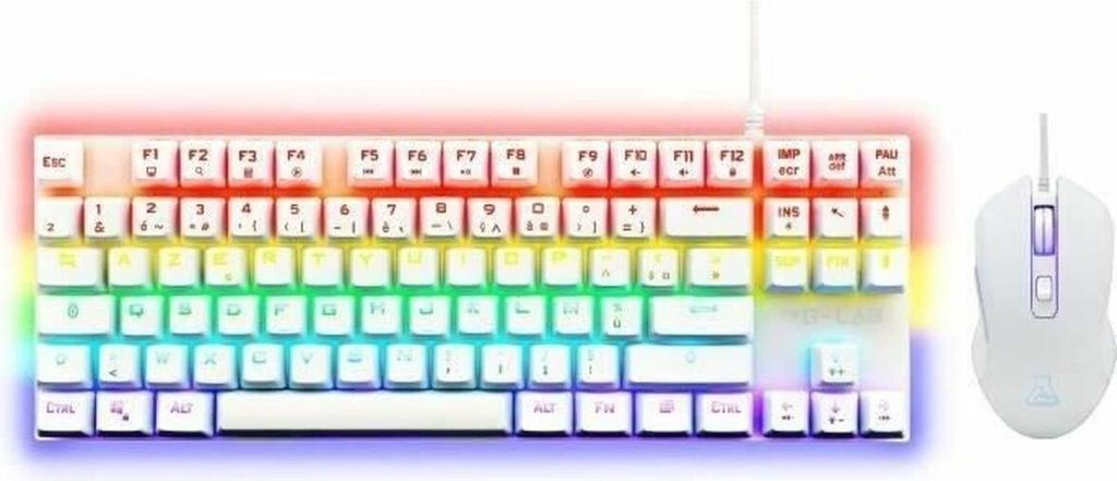 Die G-Lab MERCURY W Gaming Tastatur und Maus Weiß