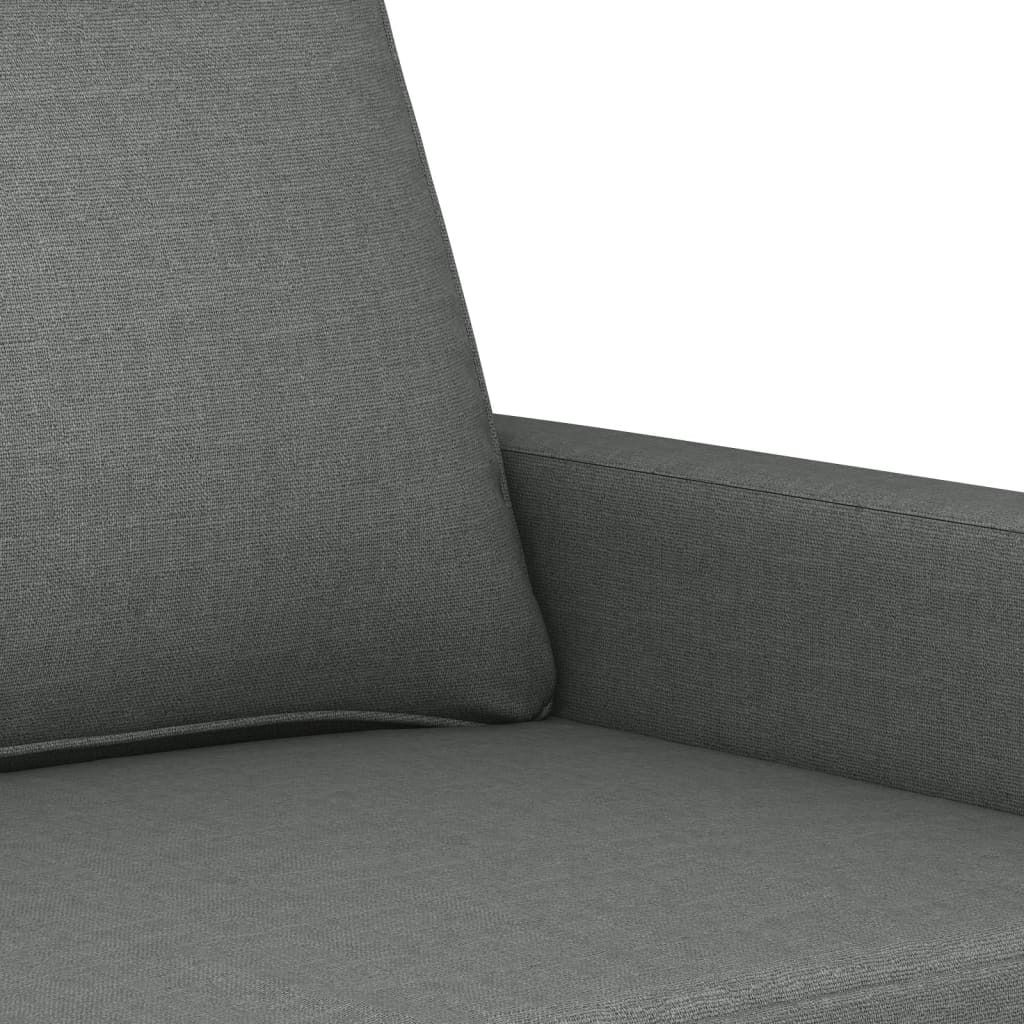 Möbel 2-Sitzer-Sofa Dunkelgrau 120 cm Stoff - Klassische Produktbild 6