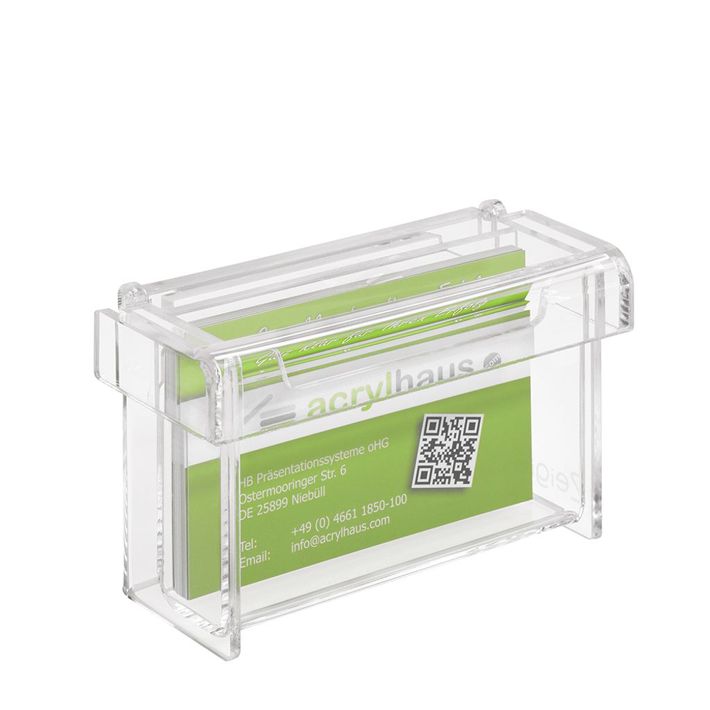 Fahrzeug-Visitenkarten-Halter – Transparent Mit Orangem Deckel