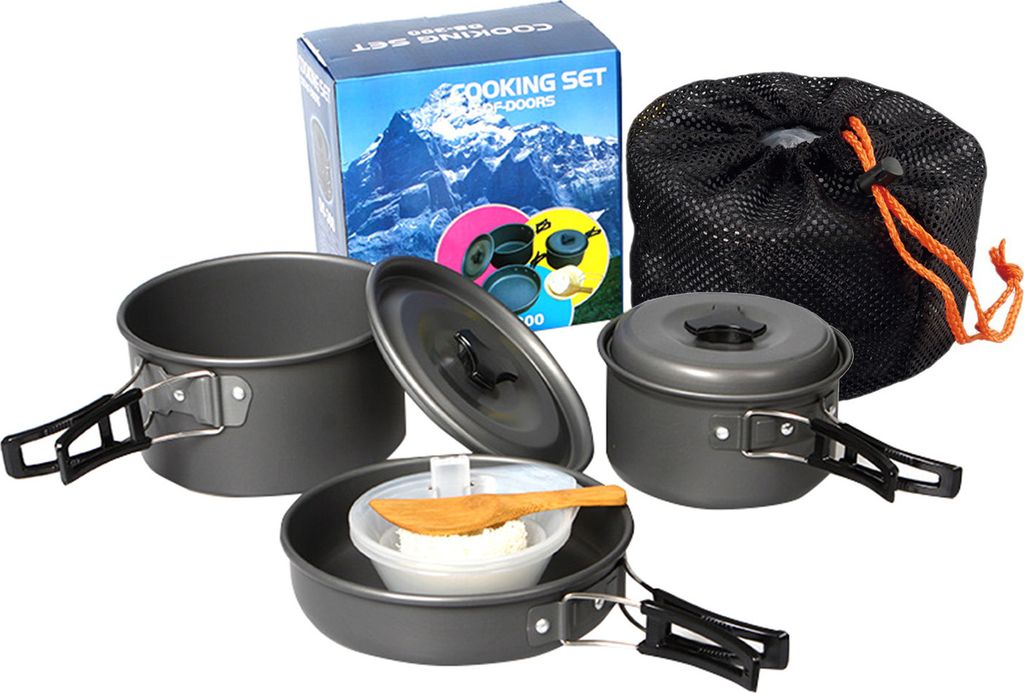 Camping-Kochgeschirr-Set, Topf, Bratpfanne, Produktbild 