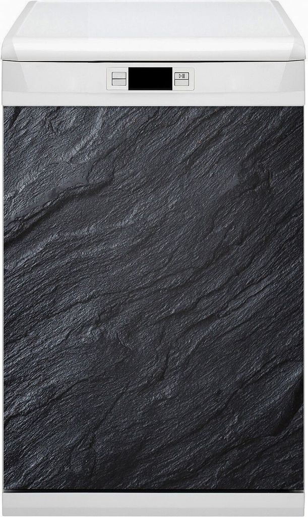 Magnetmatte Geschirrspüle Abwaschbar Küche Magnete Nachbildung 45x80 cm - Schwarzer Marmor