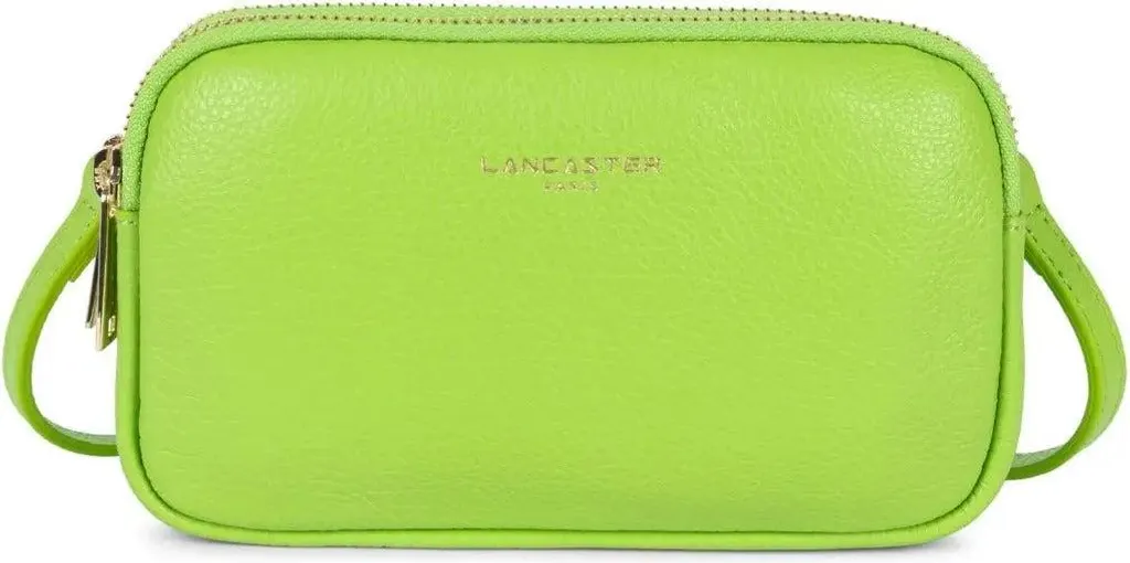 Sac Soirée Lancaster Dune Pomme : Pochette Double Zippée Mode Femme