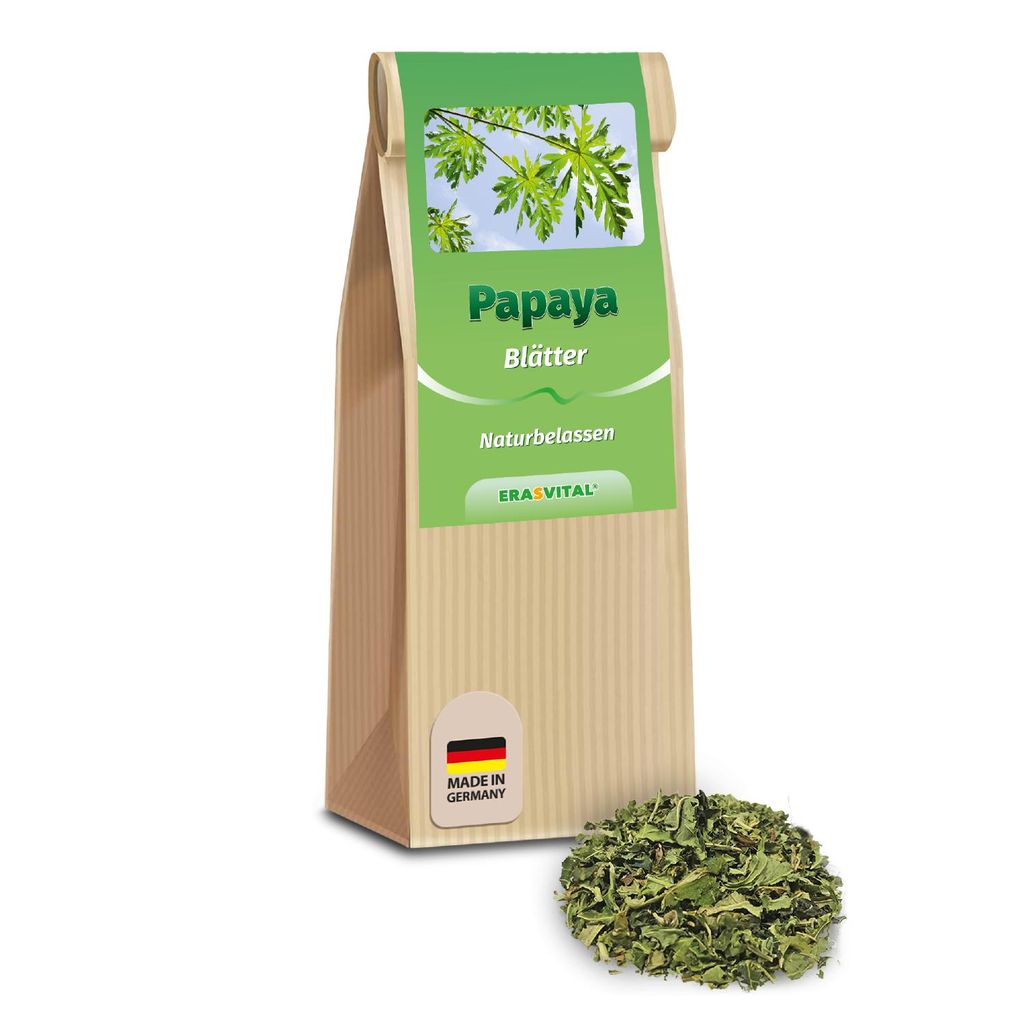 Papaya Blätter naturgetrocknet & geschnitten, 100 g