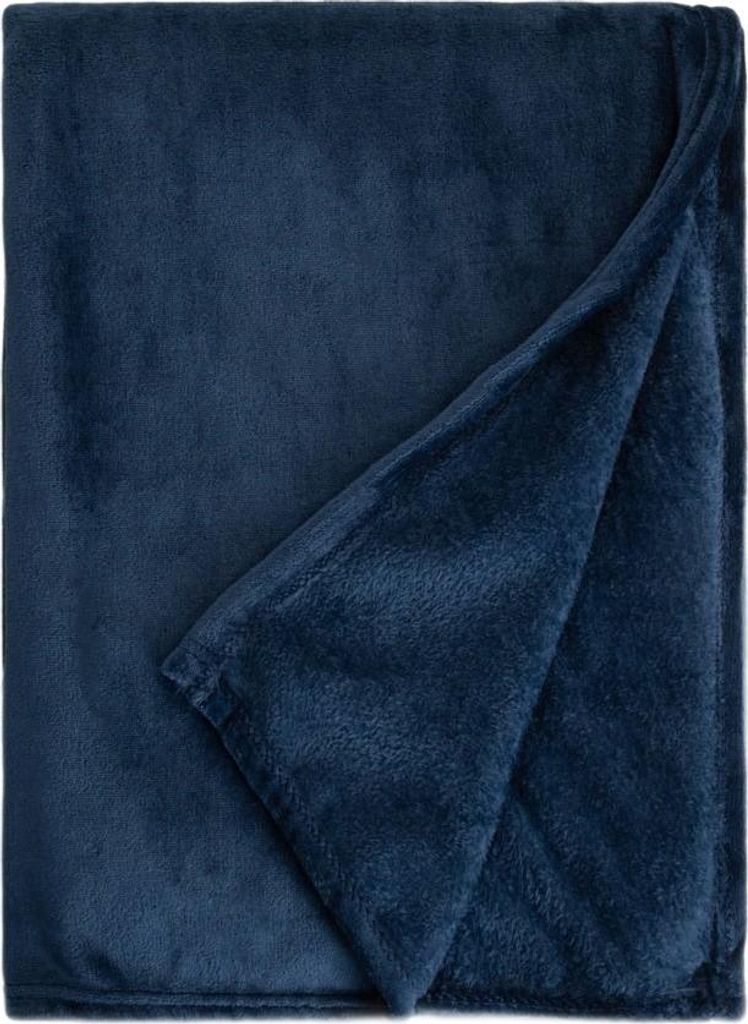 HOMLA ROTE dicke blaue Decke 150x200 cm