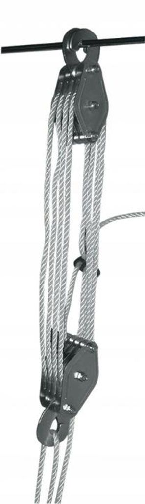4 Rollen, Winde, Hebeband, Tragfähigkeit 450 kg! Produktbild 