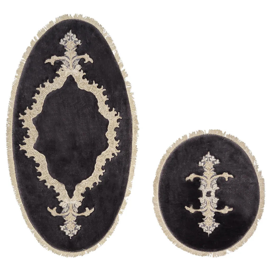 Tapis de Bain Anthracite pour Sortie de Douche Nixie ANR1519 Polyester
