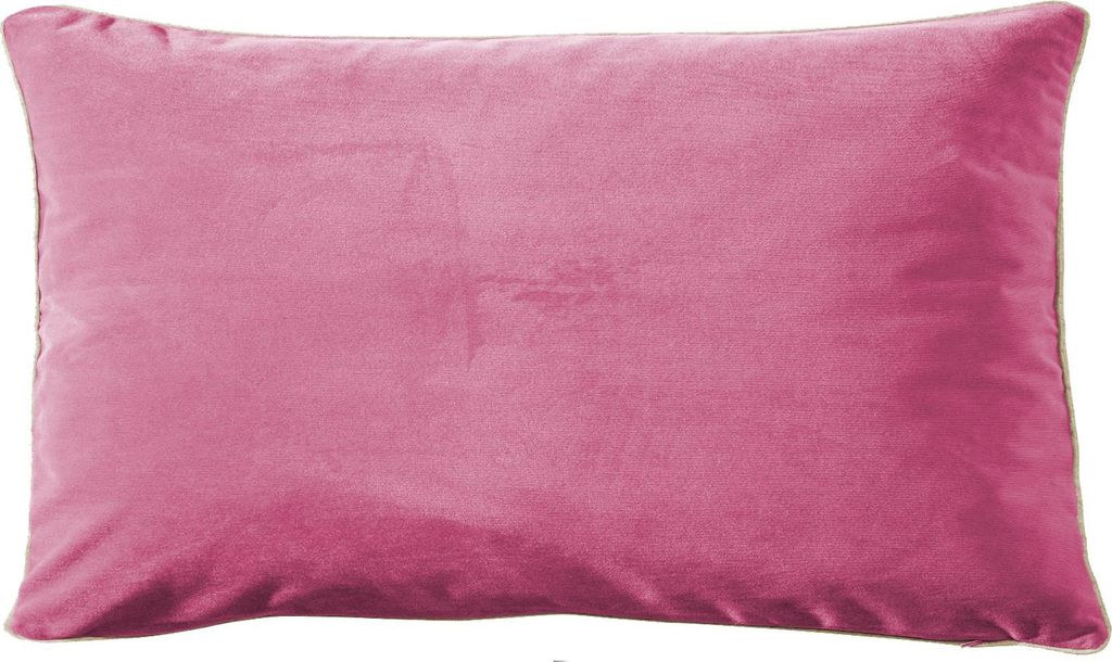 Pichler Velours uni Kissenhülle 2er Set 61 x 41 cm MELVA Rechteck pink
