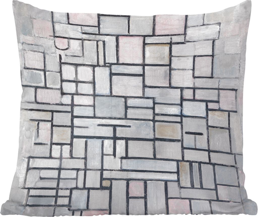 MuchoWow Zierkissen Sofakissen Wohnzimmer Dekokissen 45x45 cm Komposition 6 - Piet Mondrian - Schlafpolster - Polster für das Sofa