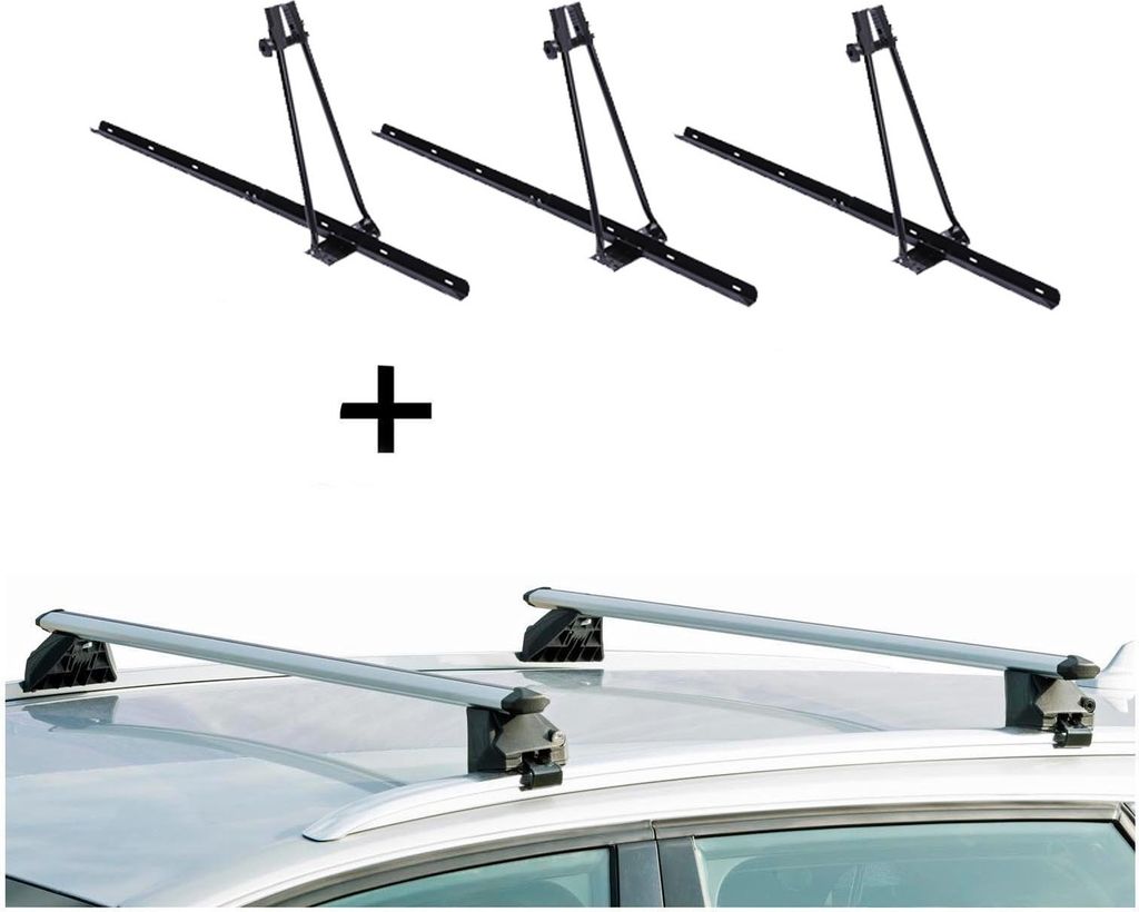 3x Fahrradträger ORION + Relingträger CRV120A kompatibel mit für Opel Antara 06-15