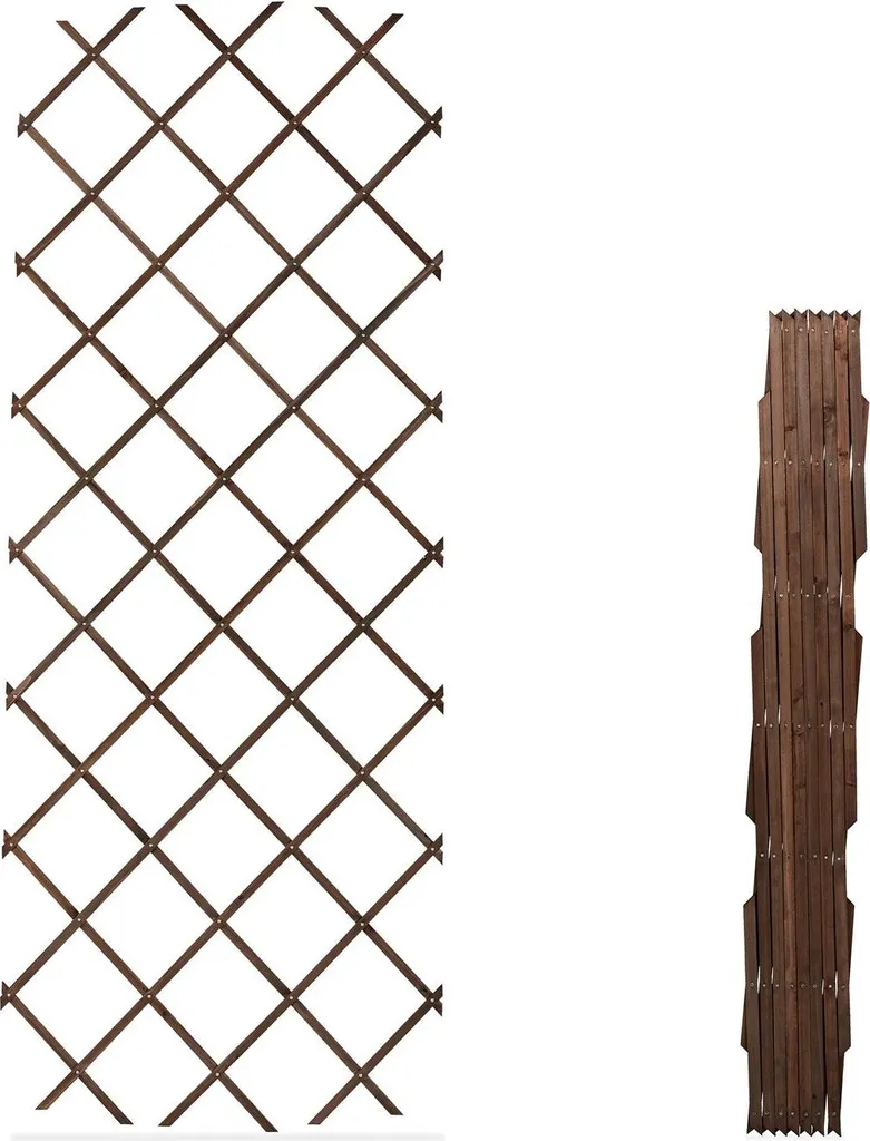 Support plante grimpante treillis en bois extensible décoratif 180x90cm - 4