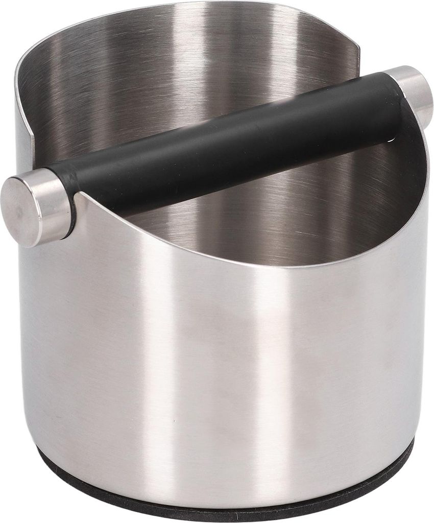 Kaffeemehl-Eimer Edelstahl Gummi Kaffee Dump Bin für Haus Restaurants BarsEdelstahl Klein (FC?04?1)