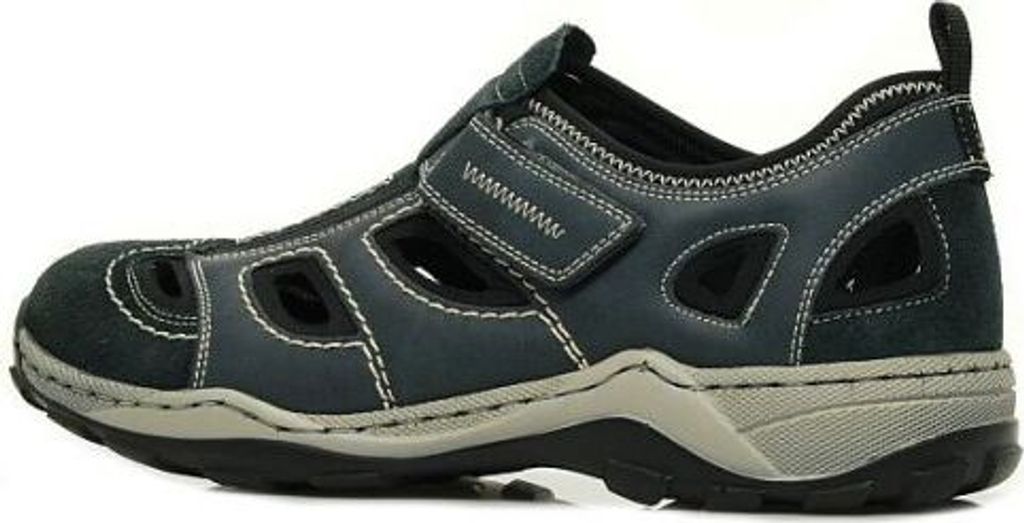 Rieker Herren Klett Halbschuh durchbrochen dunkelblau 44 Produktbild 7