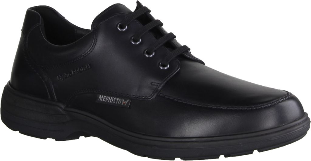 Mephisto Douk Herren, Schnürer, Halbschuhe, Leder, Schwarz, Produktbild 