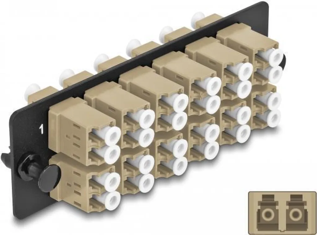 Platine fibre optique Delock en métal robuste pour montage Keystone Pro