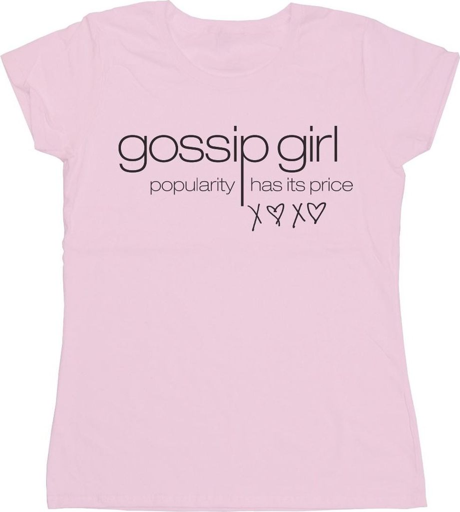 Gossip Girl - "Popularity Has It's Price" T-Shirt für Damen BI22906 (XL) (Babyrosa)