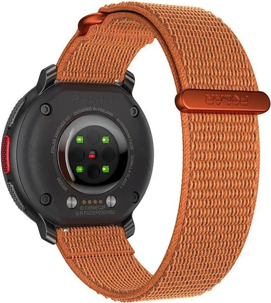 Bracelet Nylon Polar avec Fermeture Sycho pour Montre de Sport Noir M/L