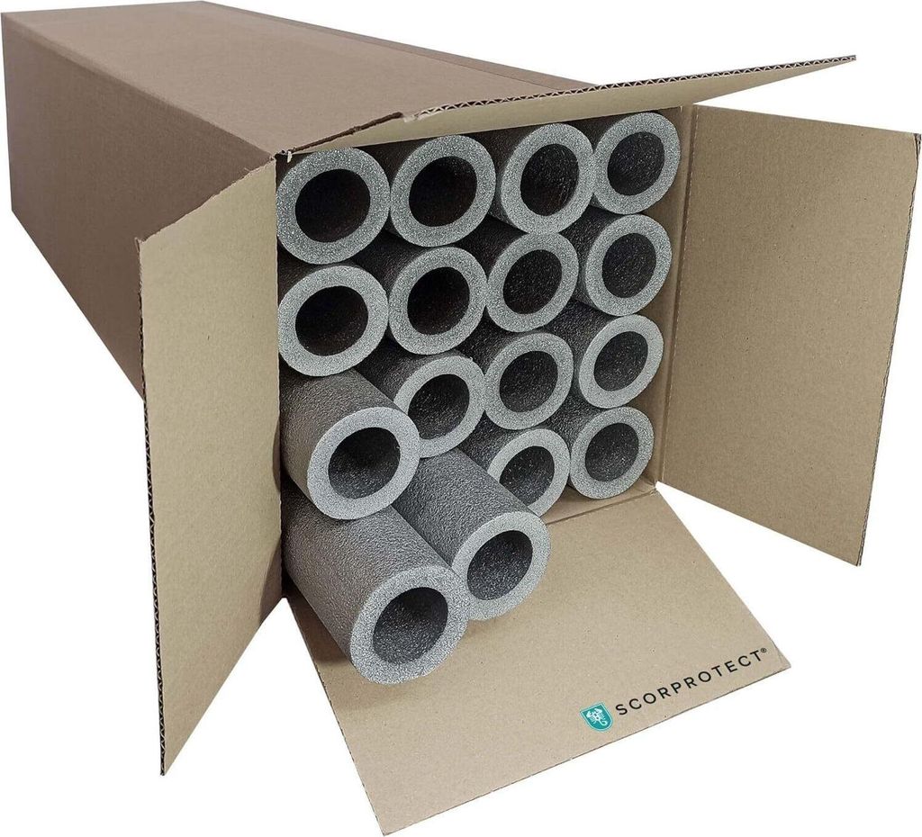 PE Rohrisolierung geschlitzt 1 m ganzer Karton Farbe grau 42 mm x 13 mm : 42 x 13 mm Rohr x Isolierstärke: 42 x 13 mm