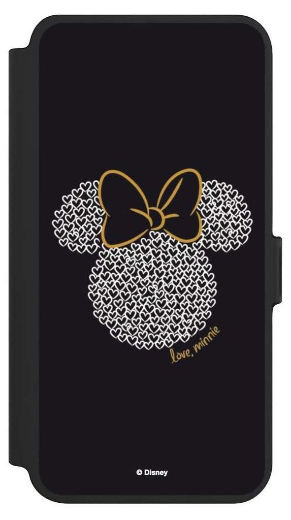 NIVOCASE Klapphülle für Samsung Galaxy S25+ Handyhülle aus Kunst Leder NIVOflip schwarz Disney Minnie Mouse Muster