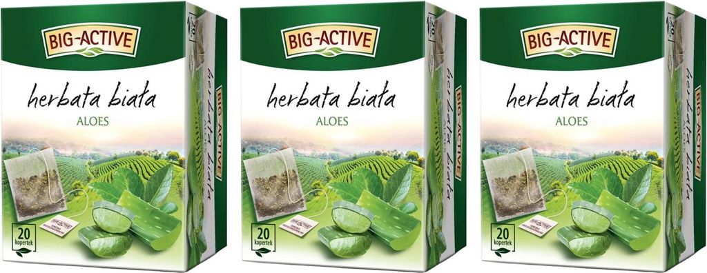 Weißer Tee mit Aloe Vera Gel 60 Teebeutel - weisser tee im Beutel - Big-Active
