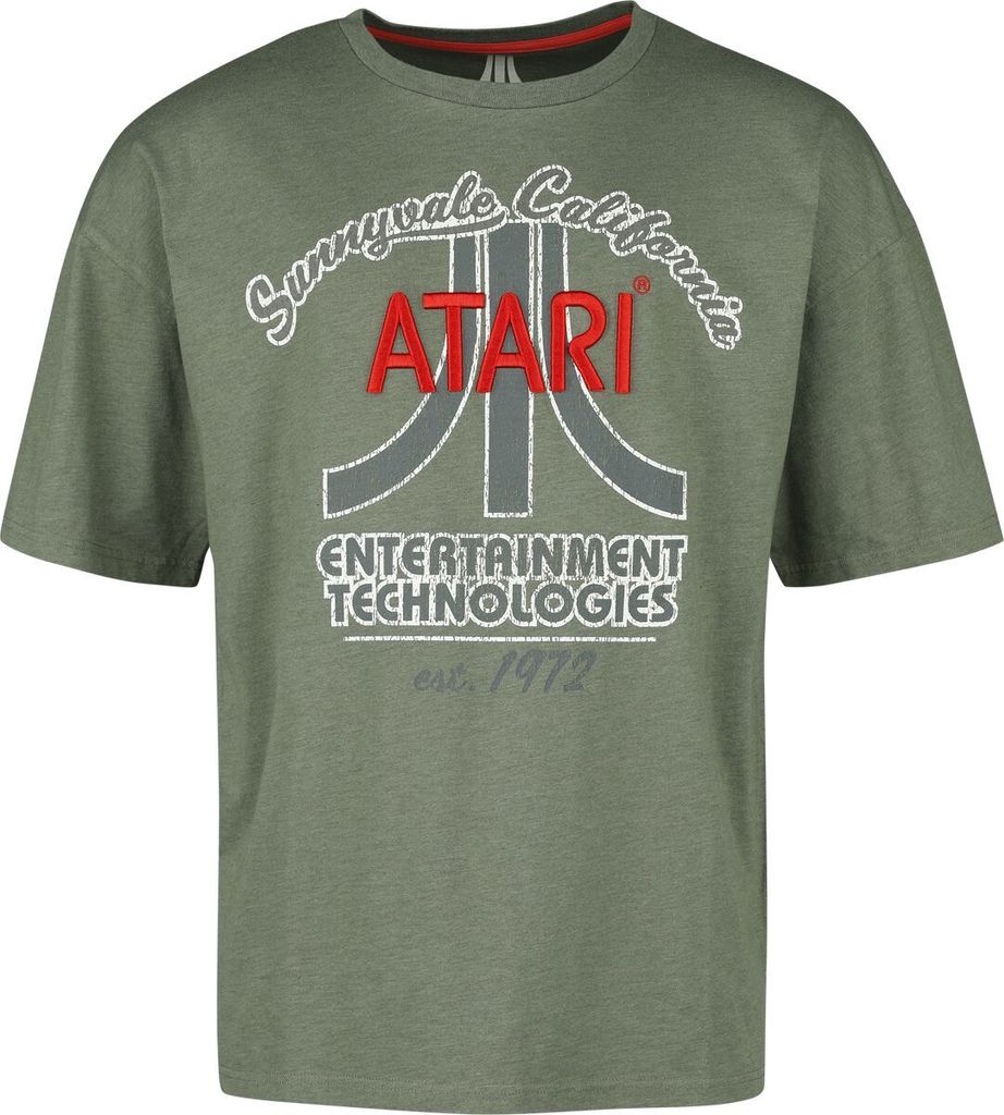 Atari T-Shirt Herren Vintage Logo oliv M