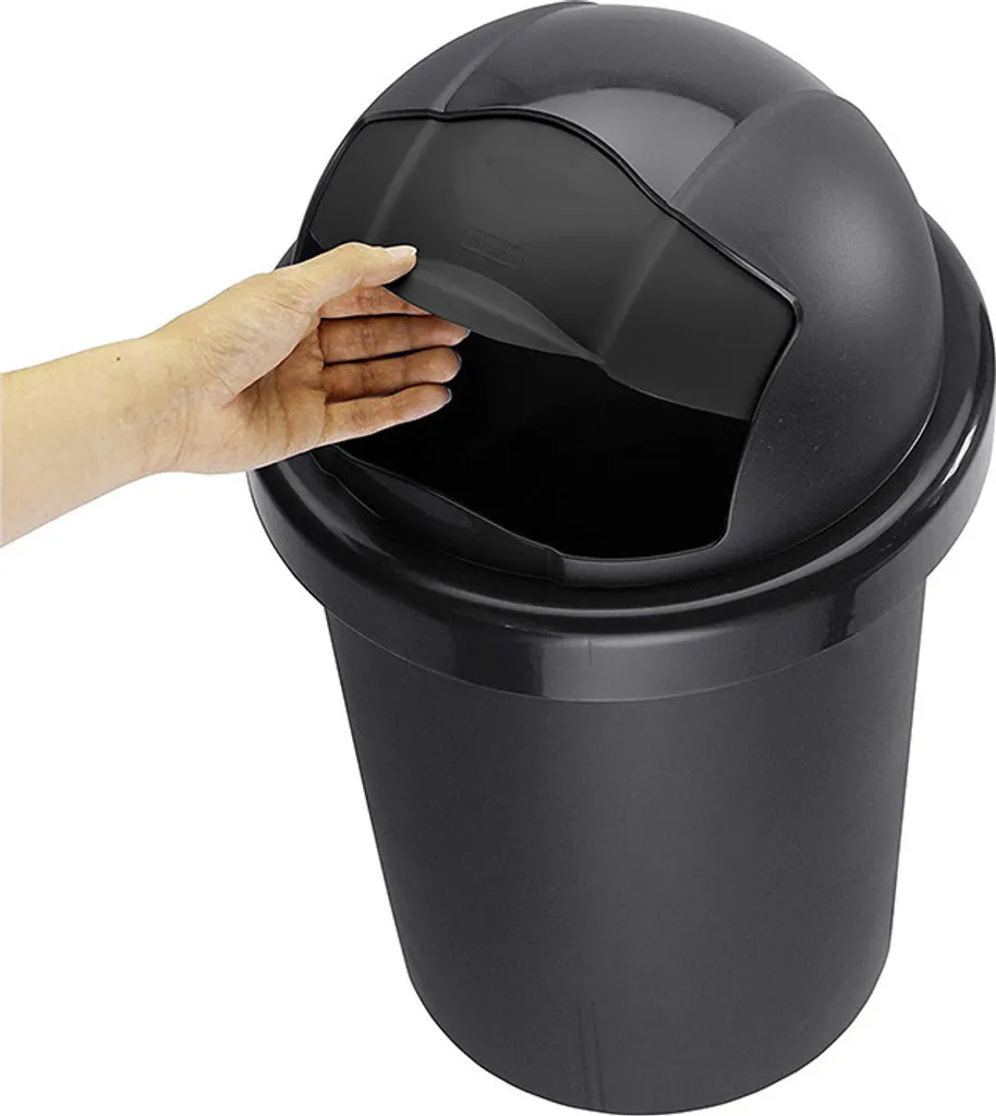 Poubelle 10l ROLL BOB Noire au fini mat idéale pour les espaces étroits