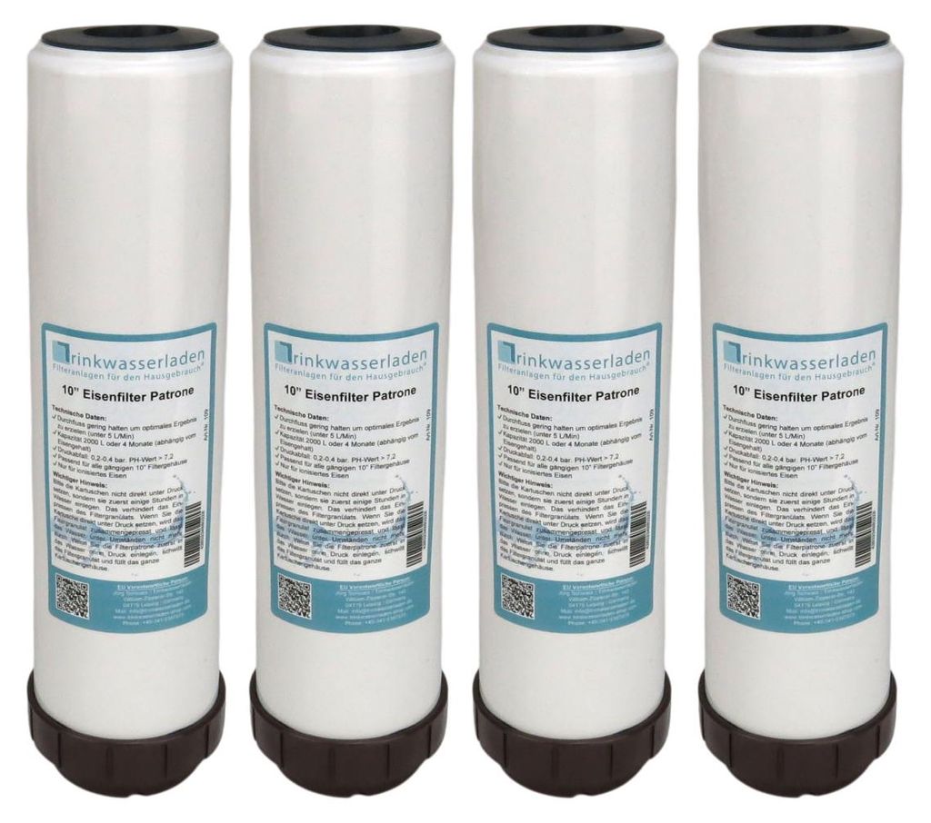 4x Eisenfilter 10' Wasserfilter für Garten,Brunnen,Pool, Produktbild 