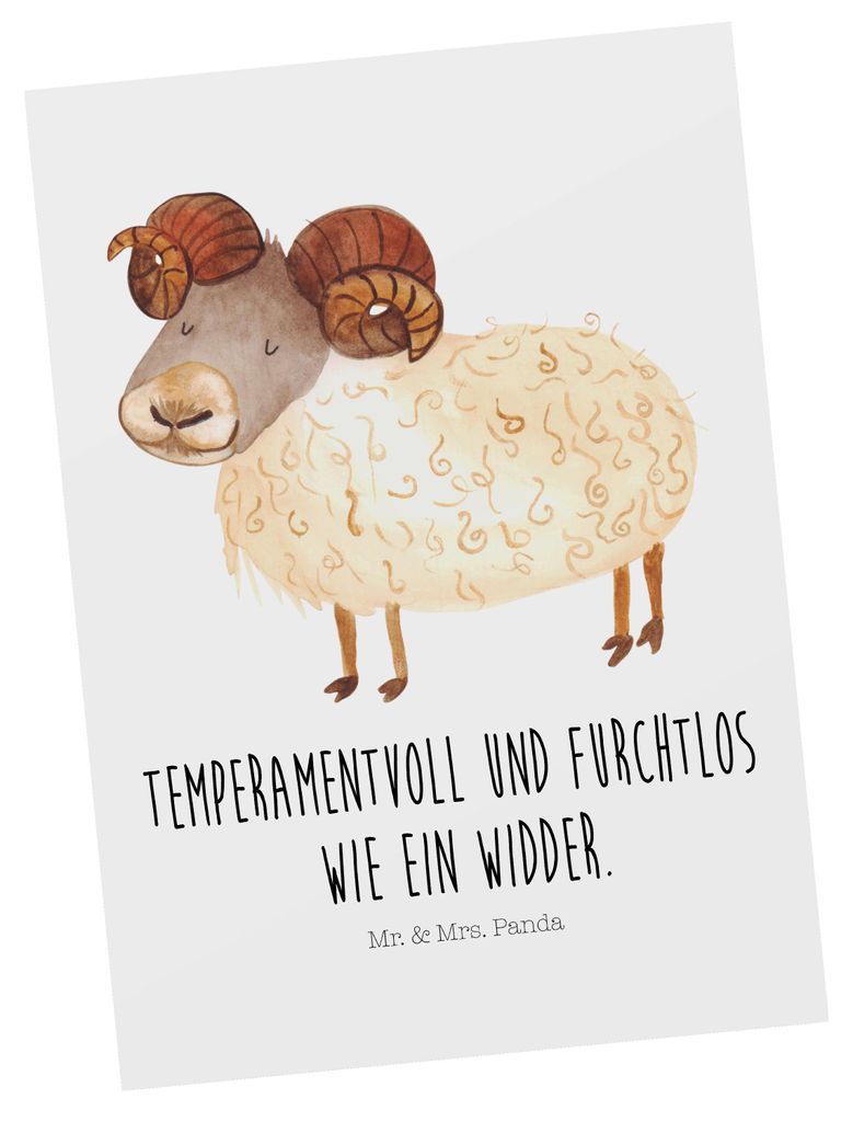 Mr. & Mrs. Panda Postkarte Stier Astrologie - Weiß - Geschenk, Grußkarte, Ansichtskarte, Sternzeichen, Geburtstagsgeschenk, bildkarte, Ansichtska...