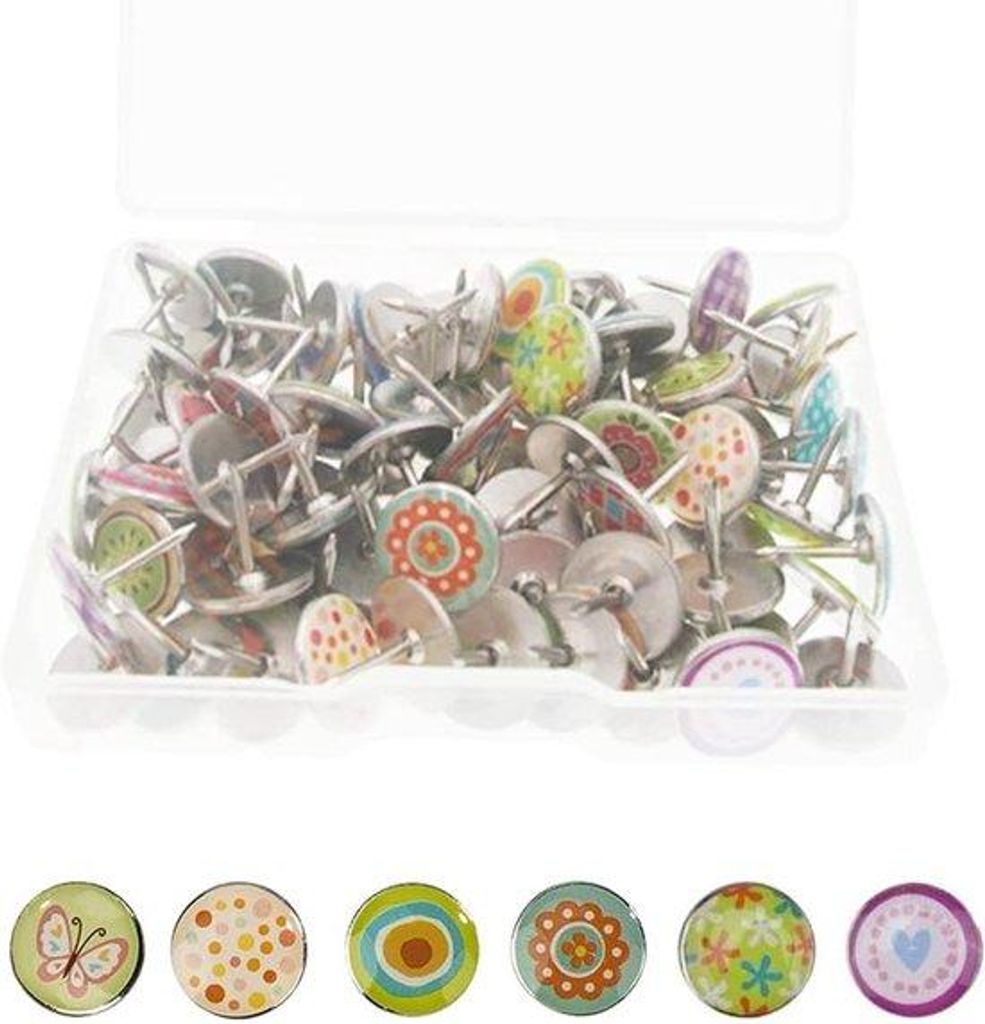 DIY-Sticknadeln - metallische Push-Pin - Weltkarte - Landkarten - Deko-Sticknadeln - 90er Set