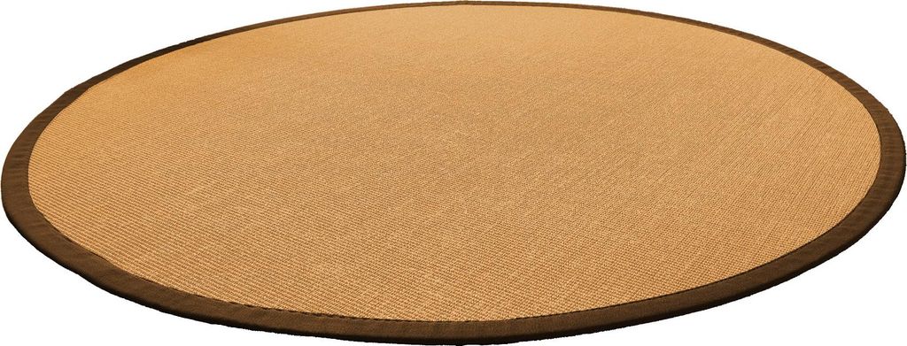 Sisal Premium Teppich ASTRA Manaus cognac/coffe Rund 350cm