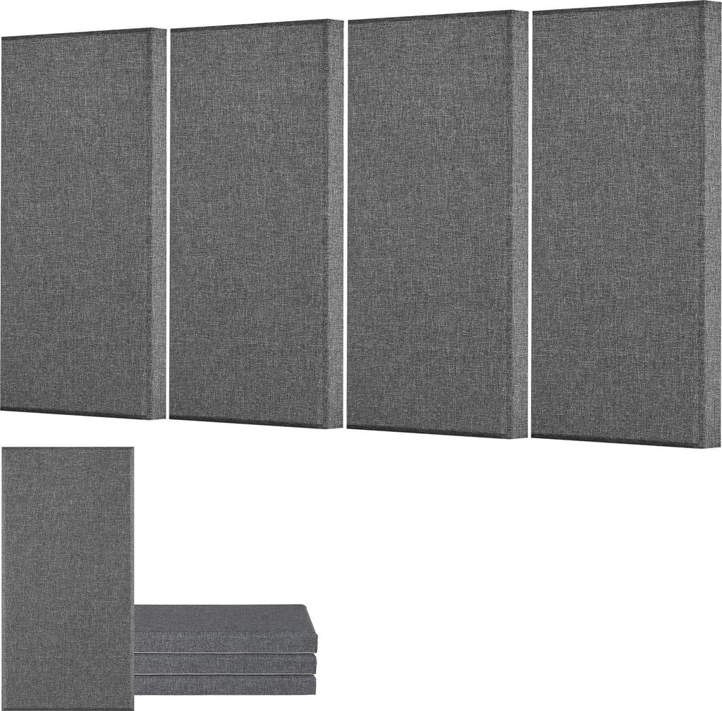 VEVOR Akustikpaneele, 4 Stück, 600x300x50 mm, Fiberglas, schallabsorbierende Platten, selbstklebende, Akustik Wandpaneele, für Studios, Büros, H...