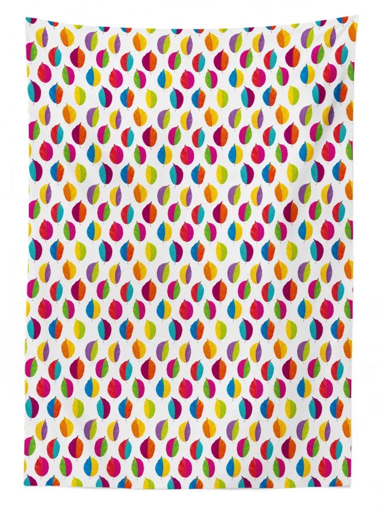 ABAKUHAUS Pastello Tovaglia, Mestieri Pittura Colorata, Rettangolare per Sala da Pranzo e Cucina, 140 cm x 200 cm, Multicolore