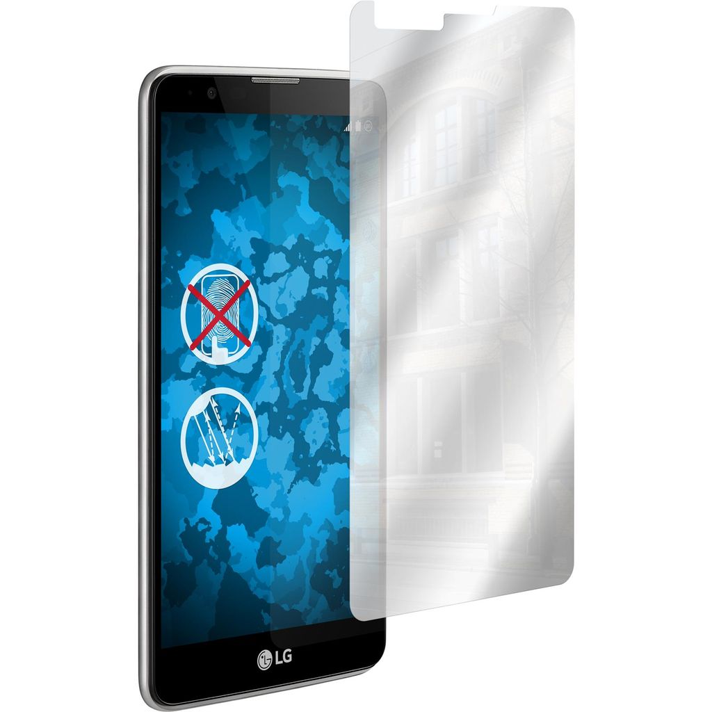 2er-Pack PhoneNatic Displayschutzfolien verspiegelt kompatibel mit LG Stylus 2