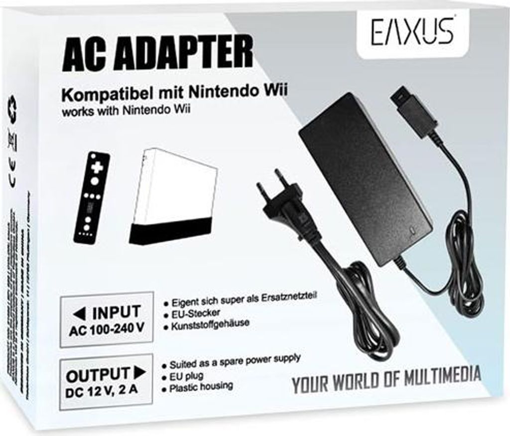 Napájací zdroj Wii AC adaptér EÚ zástrčka Obrázok produktu 