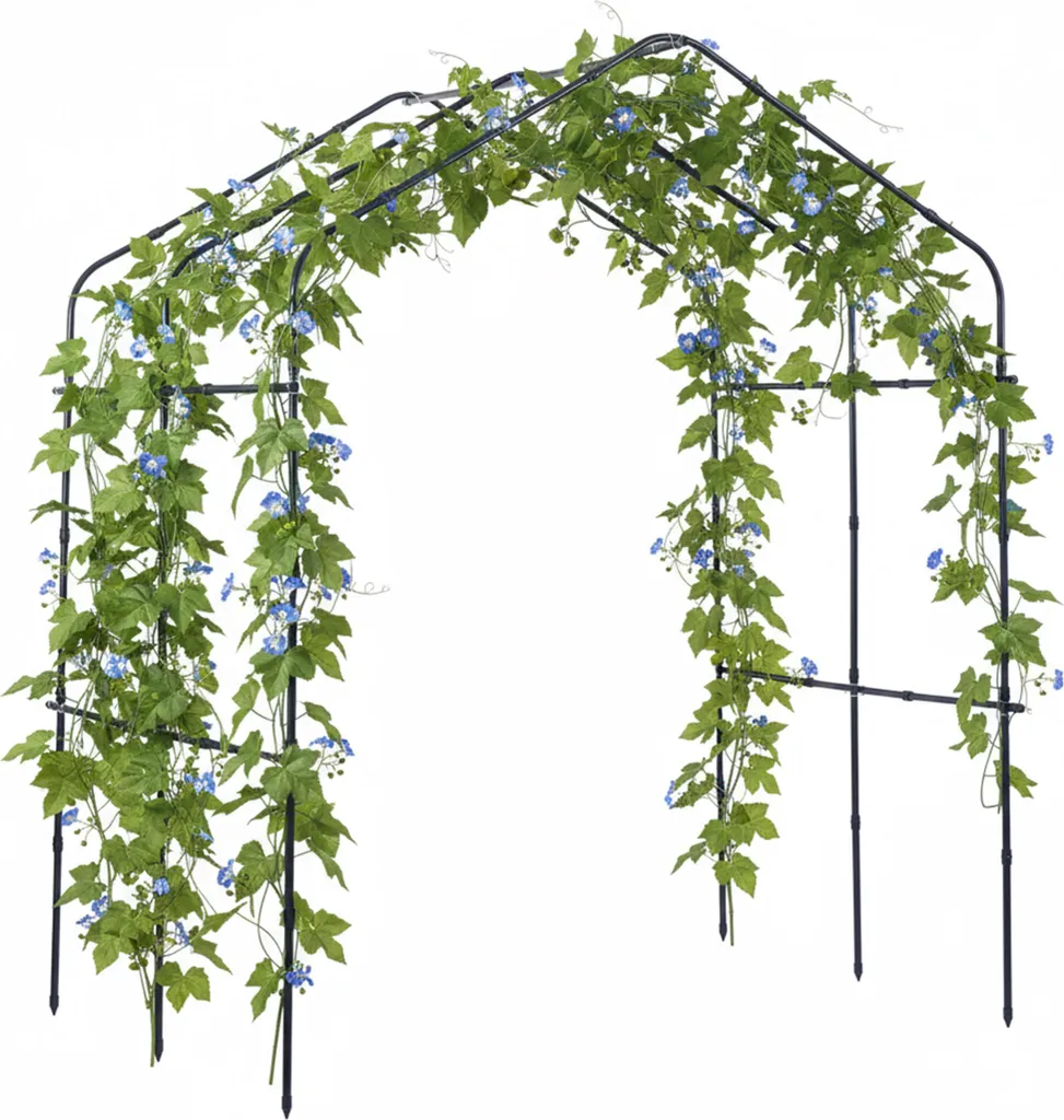 Treillis pour Plantes Grimpantes Relaxdays Support Fleurs Jardin Noir