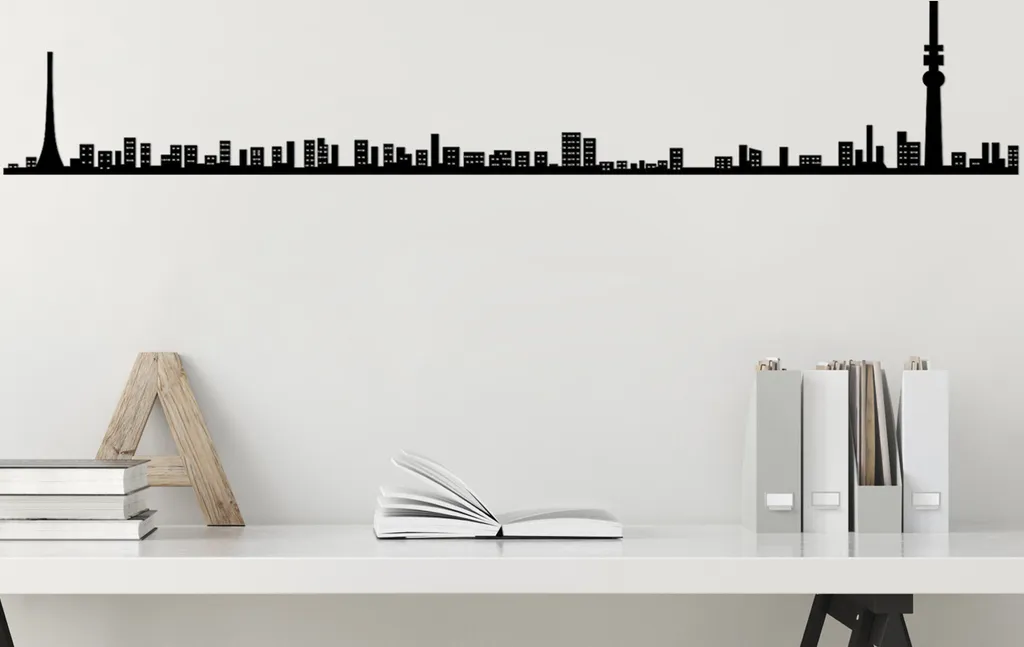 Wallity, Tokyo- TNL1106, Nero, Altre decorazioni per la casa, 120 x 21 cm, 100% metallo (Spessore: 1