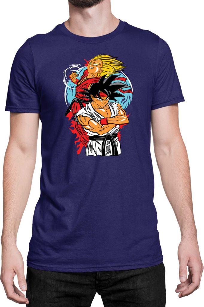 Herren T-Shirt Dragon Anime Manga Ball Z Goku 39, Man 3XL / Dunkelblau