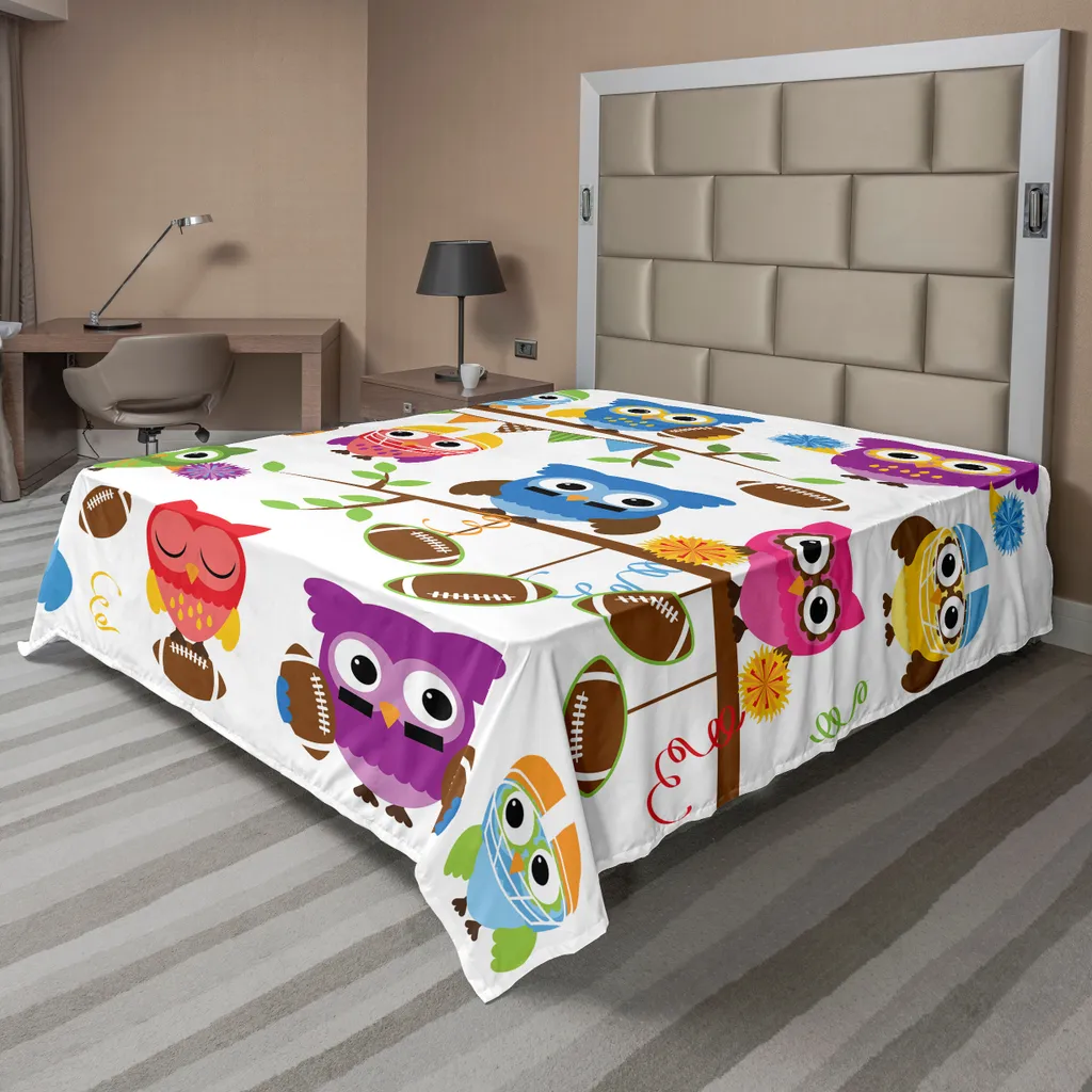 Drap de Lit Enfant Hiboux Football pour une Chambre Thématique Sport