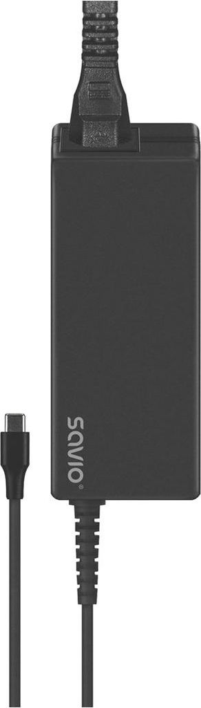 Savio ZA-01 Ladegerät für Mobilgeräte (Netbook, Laptop, Smartphone, Telefon), Schwarz, AC, Innenbereich