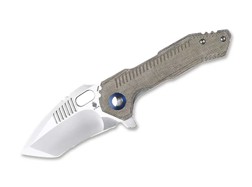 Couteau Kizer Mini Paragon Micarta Vert pliant outdoor robuste de poche