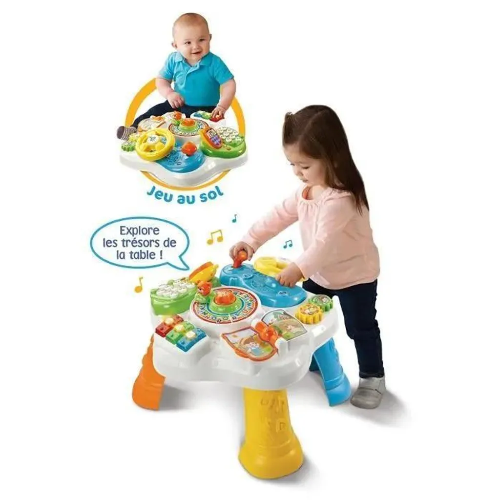 Table d'Activités Bilingue VTech - Jouet Éducatif Interactif 2 en 1 Bébé - 3