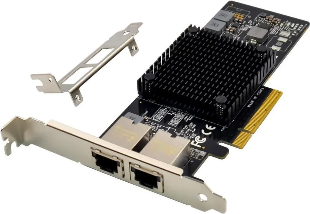 Carte Réseau Double Port RJ45 10GbE PCI Express x8 pour Serveur Pro