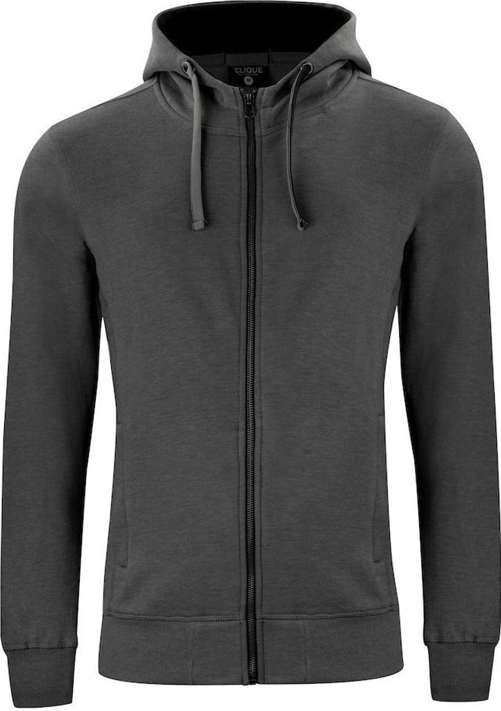 Clique - "Classic" Hoodie mit durchgehendem Reißverschluss für Herren UB220 (S) (Anthrazit meliert)