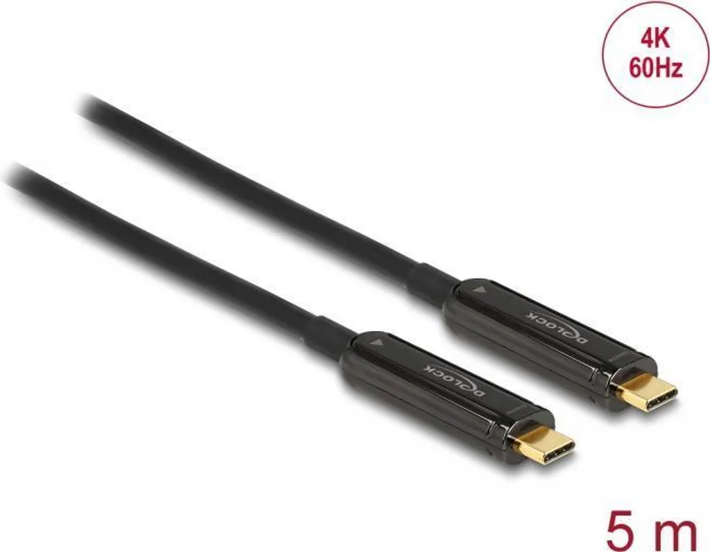 Câble USB-C Delock 84090 AOC Actif DisplayPort 1.2 4K 60Hz de 5m